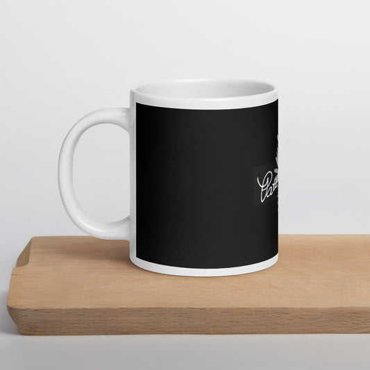 Daisy Reflection on Black White Mug Signed FREE SHIPPING for BULK ORDERS