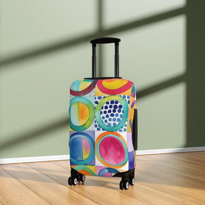 Vibrant Circle Mosaic Collection by Miniaday Designs, LLC. Cover for Luggage - Miniaday Designs, LLC.