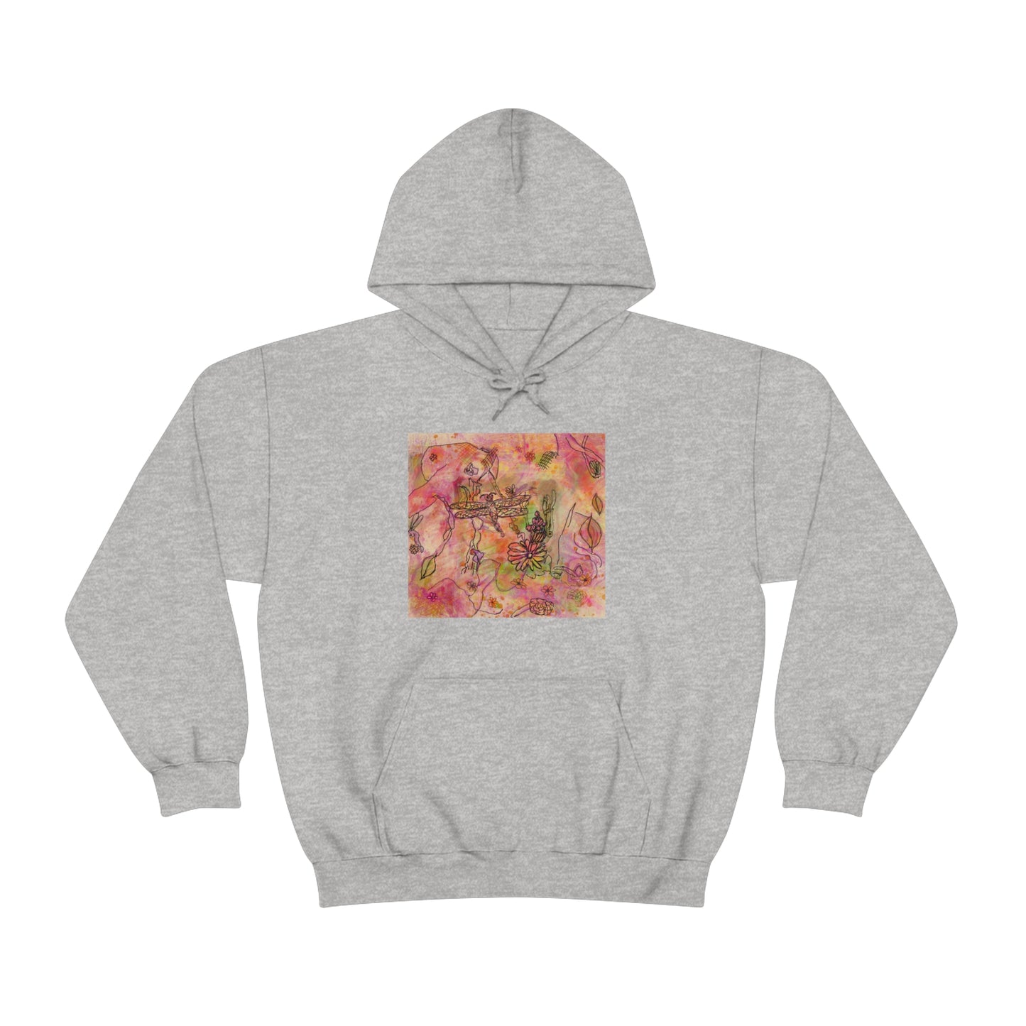 The Iridescent Dragonfly Dreams Collection by Miniaday Designs, LLC. Unisex Heavy Blend™ Hooded Sweatshirt - Miniaday Designs, LLC.