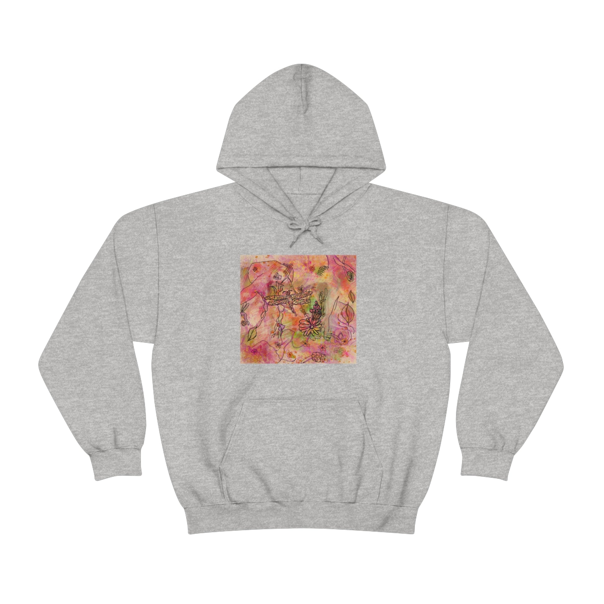 The Iridescent Dragonfly Dreams Collection by Miniaday Designs, LLC. Unisex Heavy Blend™ Hooded Sweatshirt - Miniaday Designs, LLC.