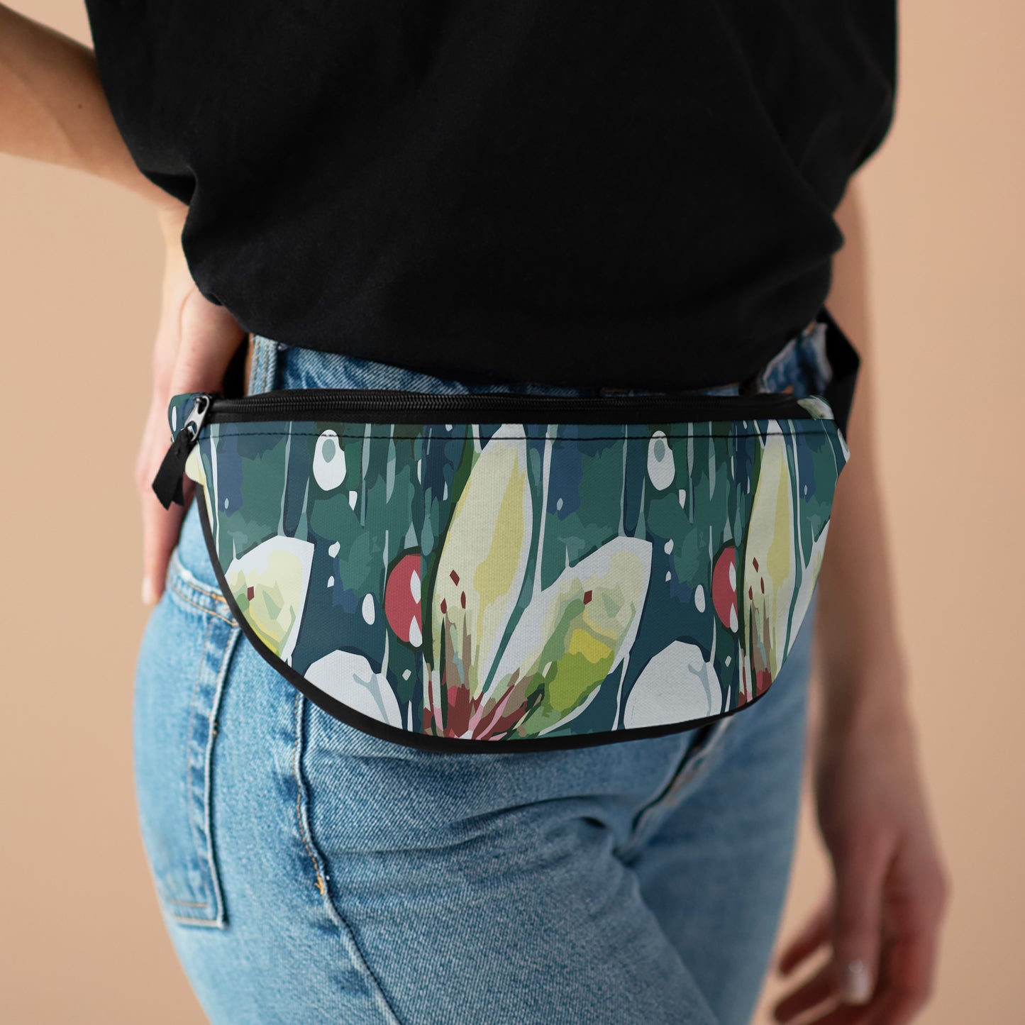 Miniaday Designs, LLC. Fanny Pack Rain-kissed Lotus Whimsy Collection - Miniaday Designs, LLC.