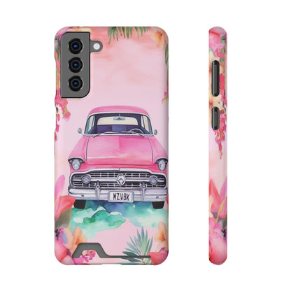 Pink Paradise Roadtrip Collection by Miniaday Designs, LLC. Phone Case With Card Holder - Miniaday Designs, LLC.