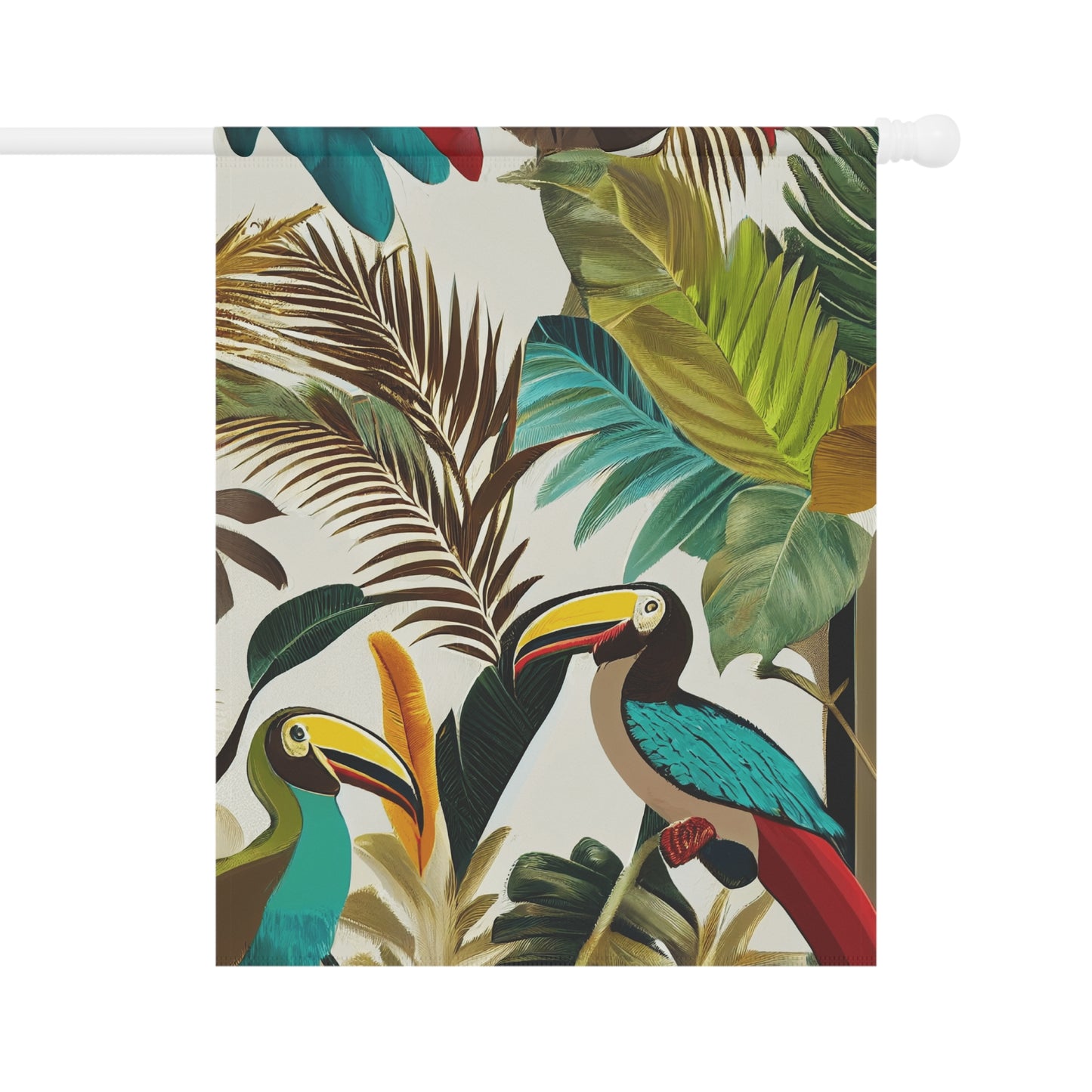 Miniaday Designs Garden & House Banner Tropical Toucan Multicolor - Miniaday Designs, LLC.