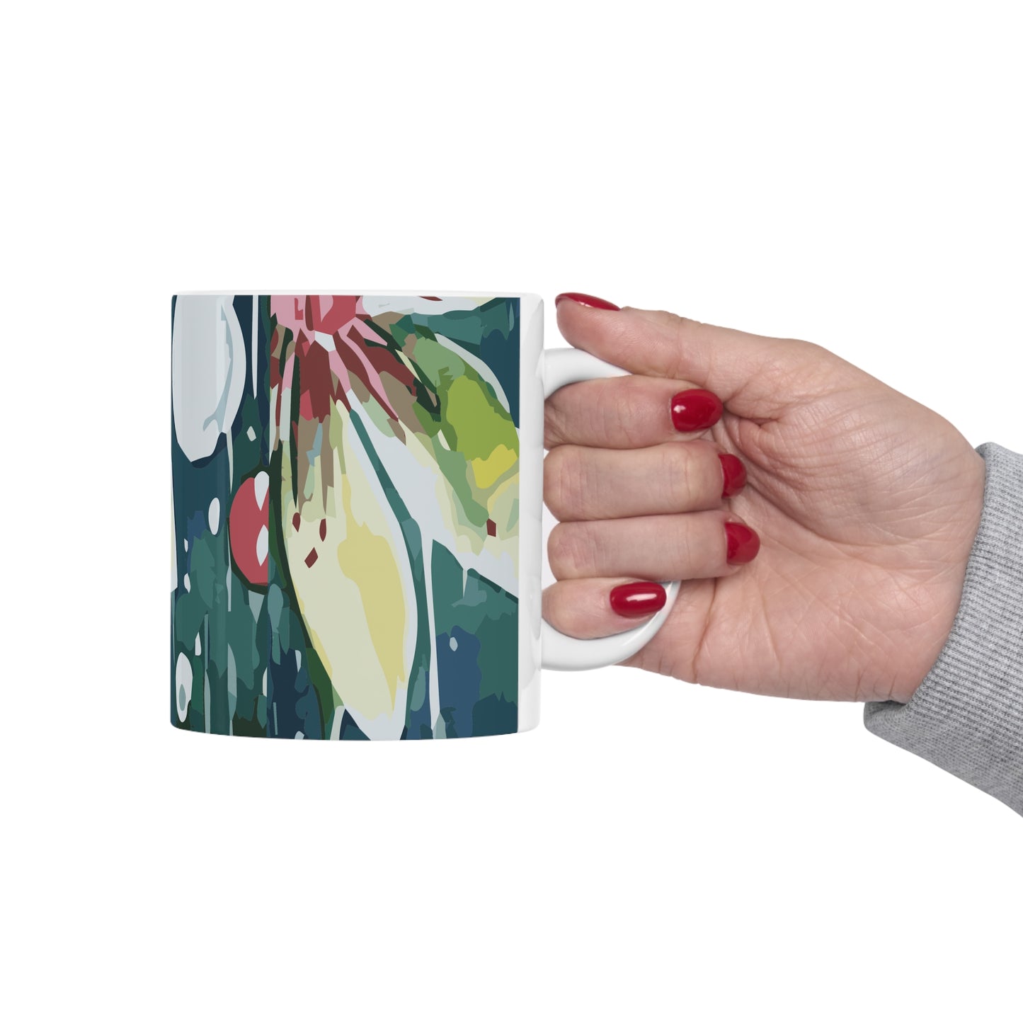 Rain-kissed Lotus Whimsy Collection by Miniaday Designs, LLC.Ceramic Mug 11oz - Miniaday Designs, LLC.