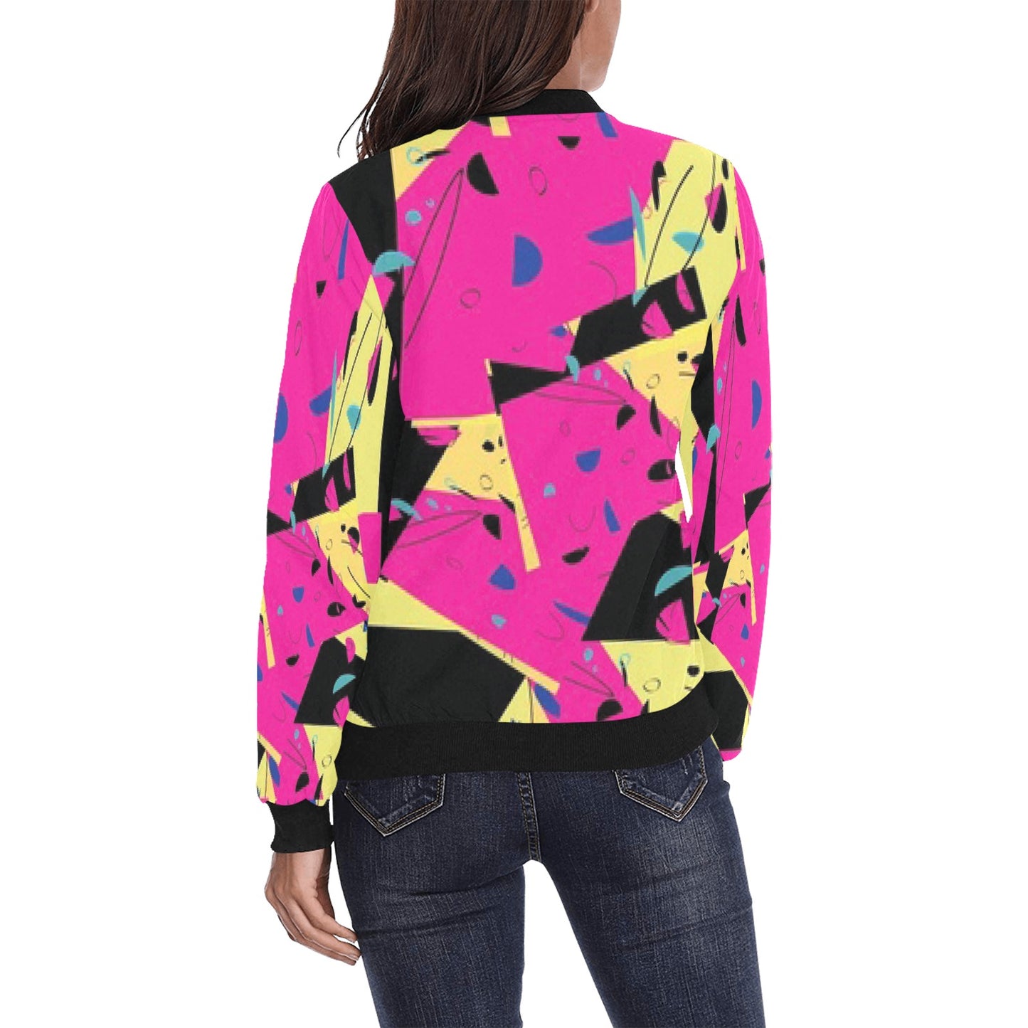 Miniaday Designs "I am alive" Women's Bomber Jacket All Over Print Bomber Jacket for Women (Model H36) - Miniaday Designs, LLC.