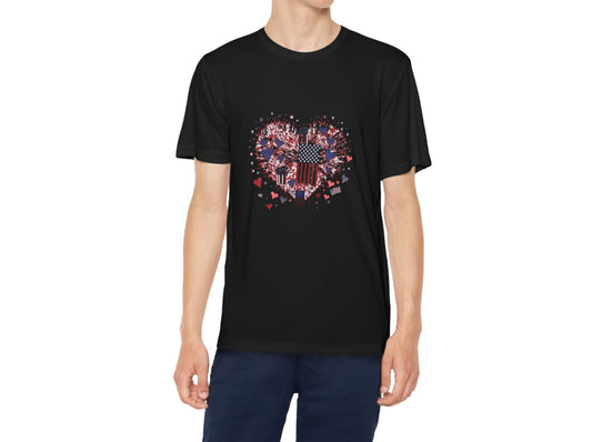 Patriotic Hearts of Valor Collection by Miniaday Designs, LLC. Moisture Wicking Youth Competitor Tee - Miniaday Designs, LLC.