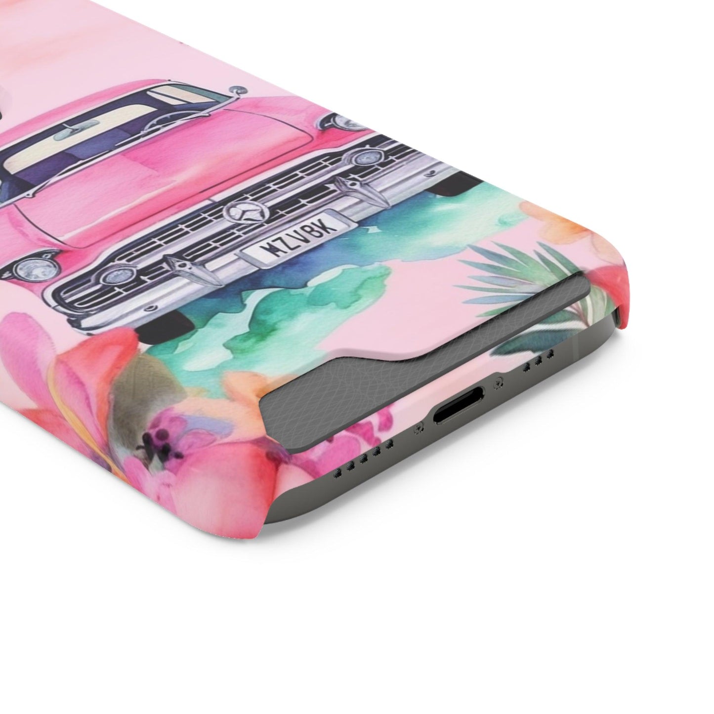 Pink Paradise Roadtrip Collection by Miniaday Designs, LLC. Phone Case With Card Holder - Miniaday Designs, LLC.