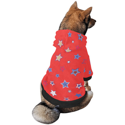 Miniaday Designs Sudadera con capucha para perro patriótico