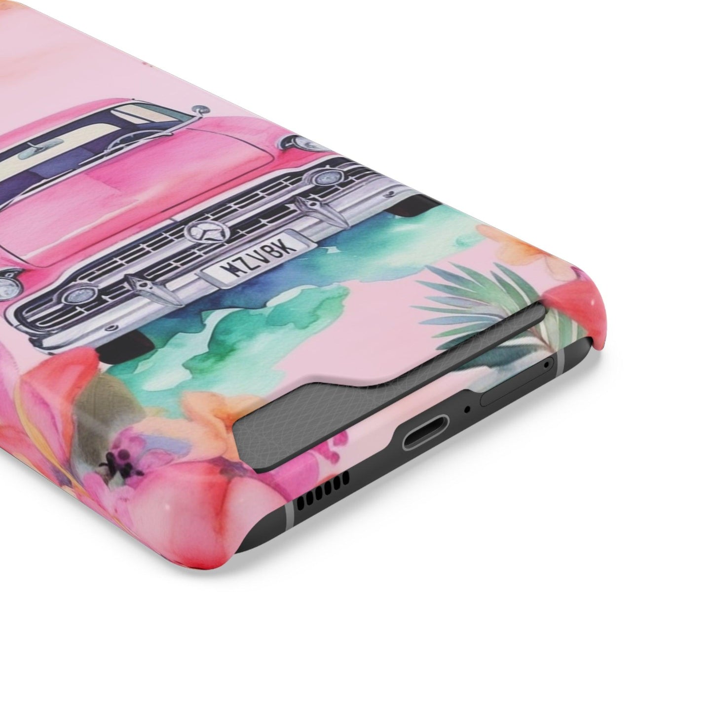 Pink Paradise Roadtrip Collection by Miniaday Designs, LLC. Phone Case With Card Holder - Miniaday Designs, LLC.