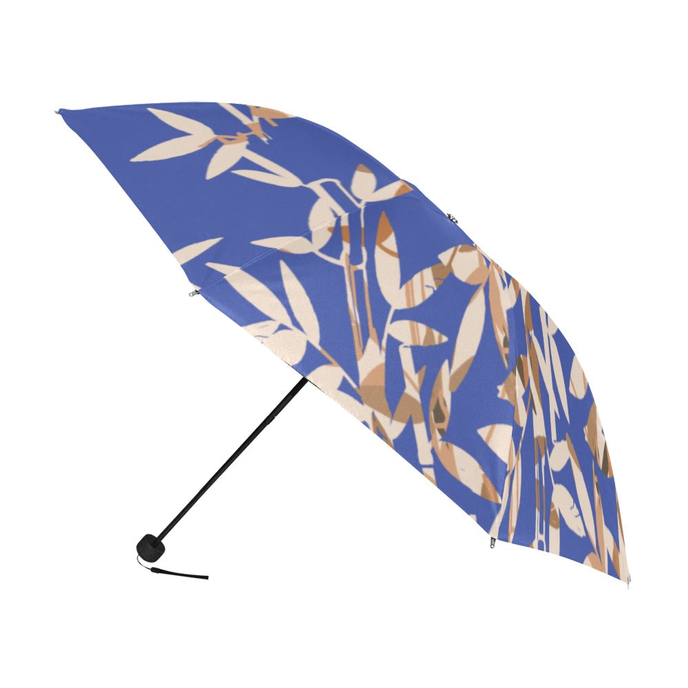 Miniaday Designs Bamboo Reflection on Blue Anti-UV Foldable Umbrella