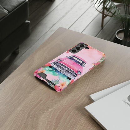 Pink Paradise Roadtrip Collection by Miniaday Designs, LLC. Phone Case With Card Holder - Miniaday Designs, LLC.