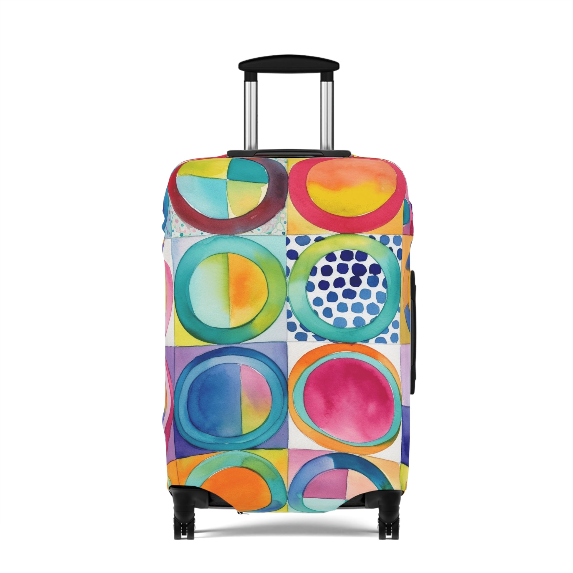 Vibrant Circle Mosaic Collection by Miniaday Designs, LLC. Cover for Luggage - Miniaday Designs, LLC.