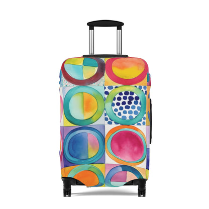 Vibrant Circle Mosaic Collection by Miniaday Designs, LLC. Cover for Luggage - Miniaday Designs, LLC.