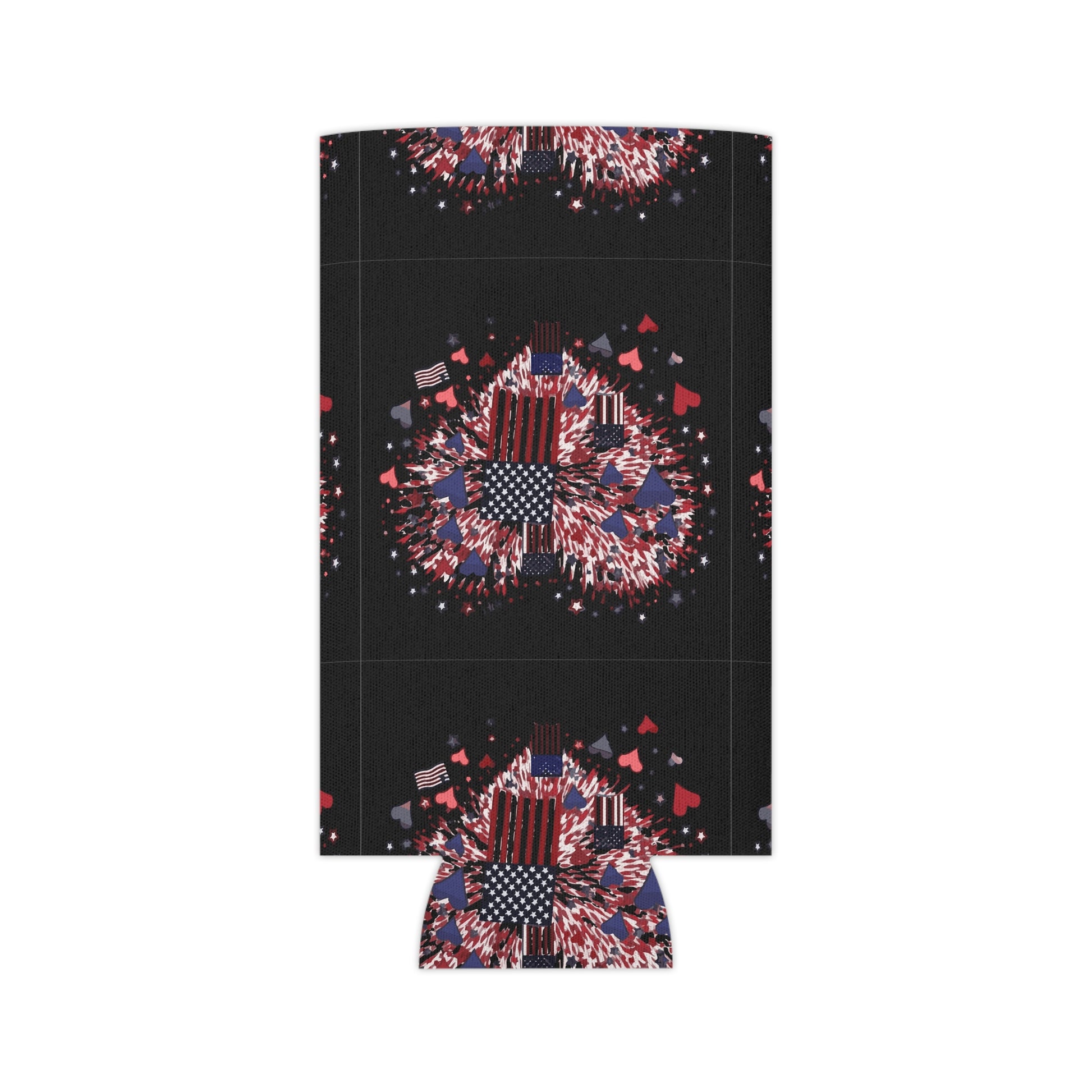 Patriotic Hearts of Valor Collection by Miniaday Designs, LLC. Can Cooler - Miniaday Designs, LLC.