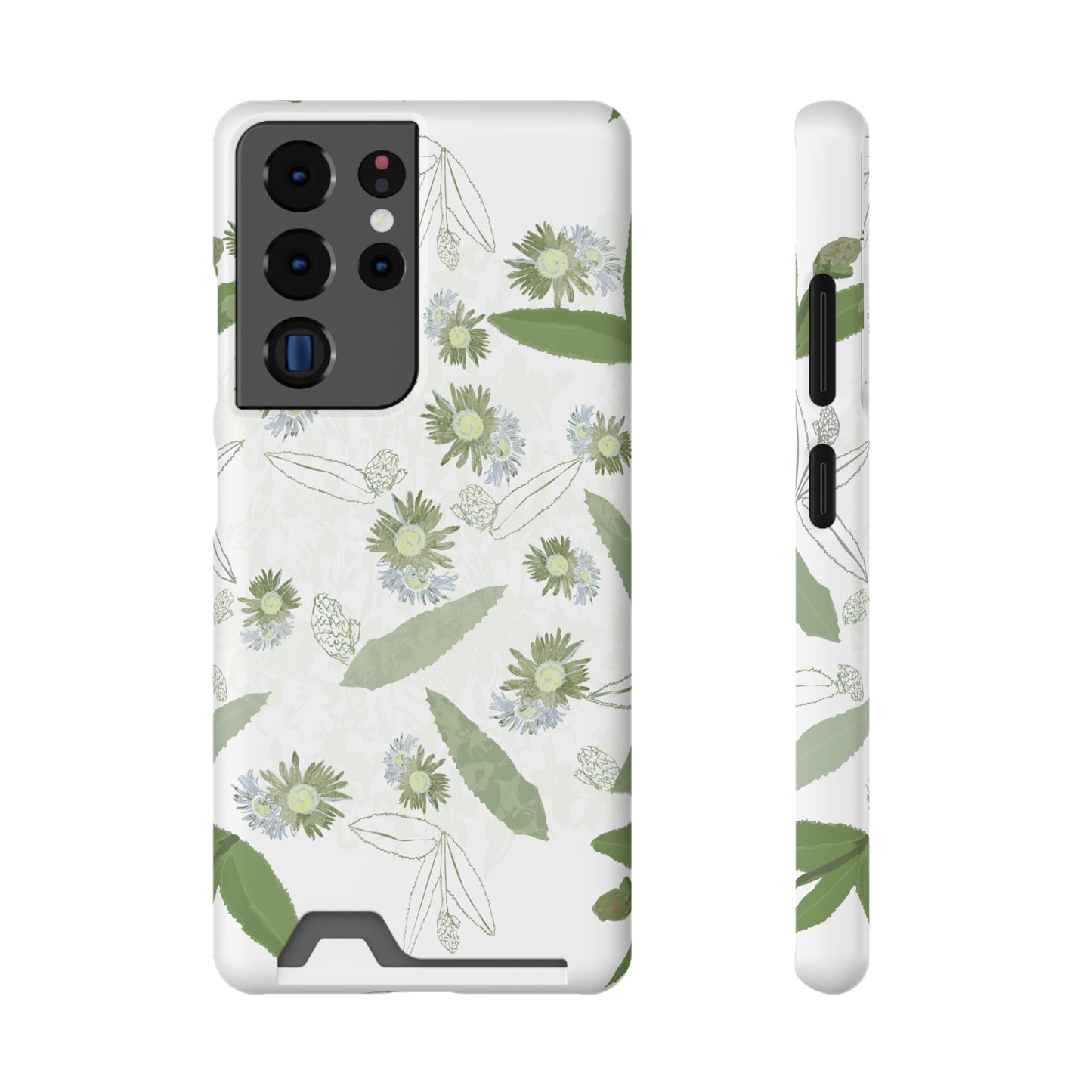 Serene Botanical Harmony Collection by Miniaday Designs, LLC.  Phone Case With Card Holder