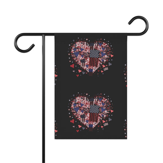 Patriotic Hearts of Valor Collection by Miniaday Designs LLC. Garden & House Banner - Miniaday Designs, LLC.
