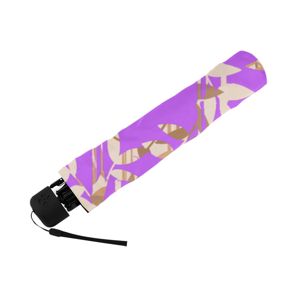 Miniaday Designs Reflective Bamboo on Purple Anti-UV Foldable Umbrella