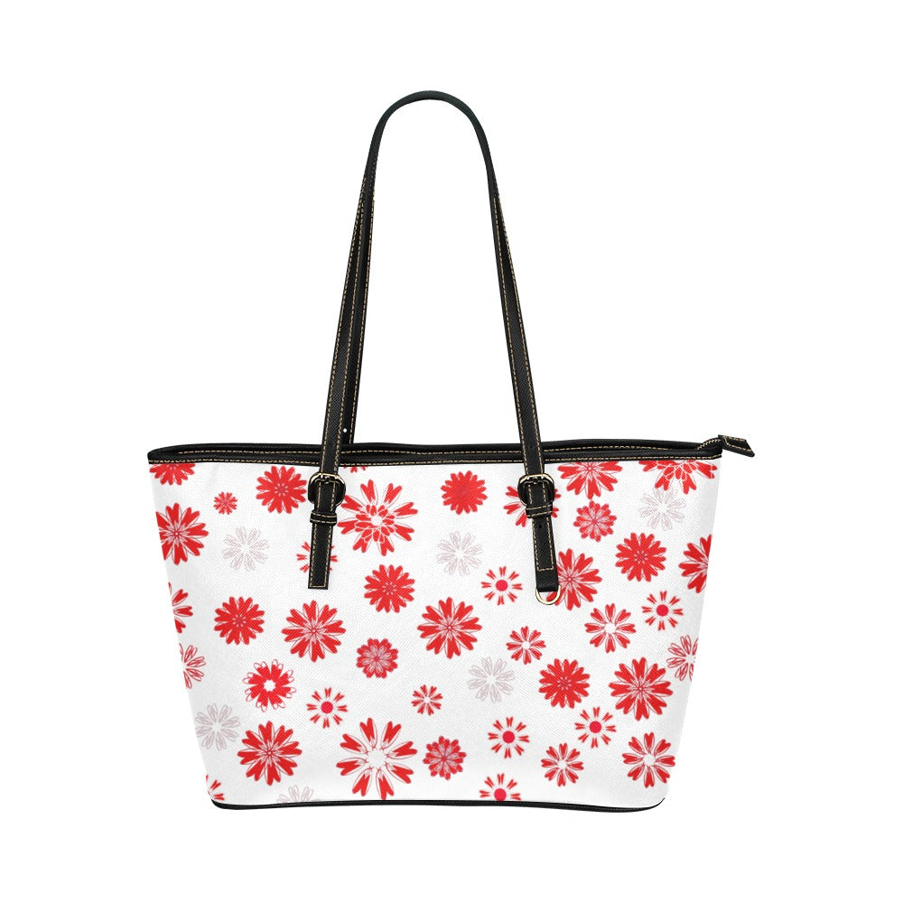 Miniaday Designs Bursts of Red Hearts on White Handbag PU Leather Handbag - Miniaday Designs, LLC.