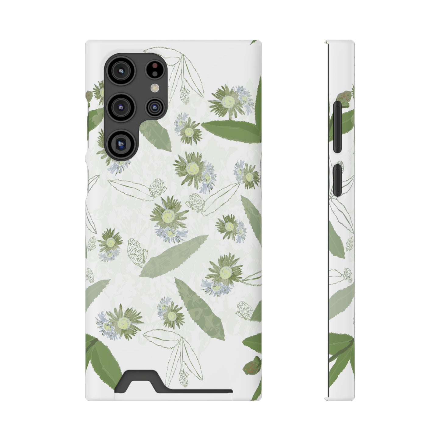 Serene Botanical Harmony Collection by Miniaday Designs, LLC.  Phone Case With Card Holder