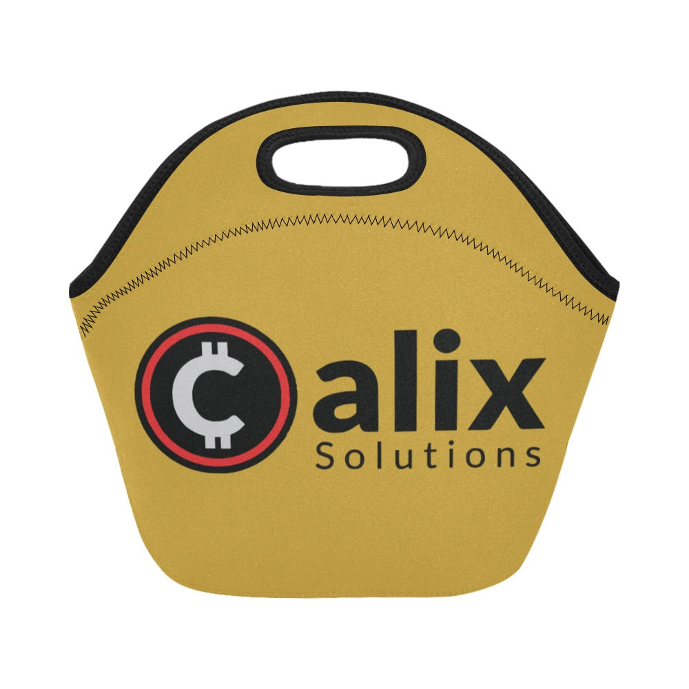 Miniaday Designs Calix Solutions Neoprene Lunch Bag/Small Gold - Miniaday Designs, LLC.