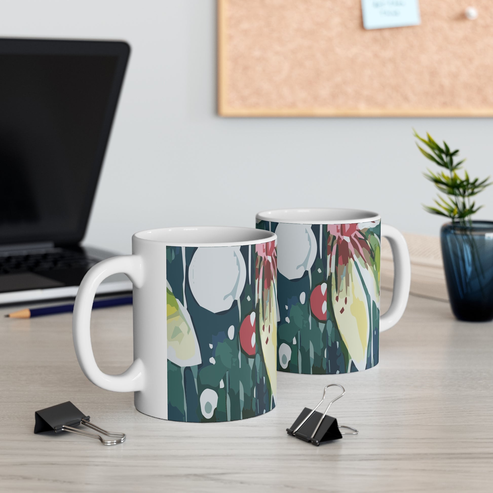 Rain-kissed Lotus Whimsy Collection by Miniaday Designs, LLC.Ceramic Mug 11oz - Miniaday Designs, LLC.