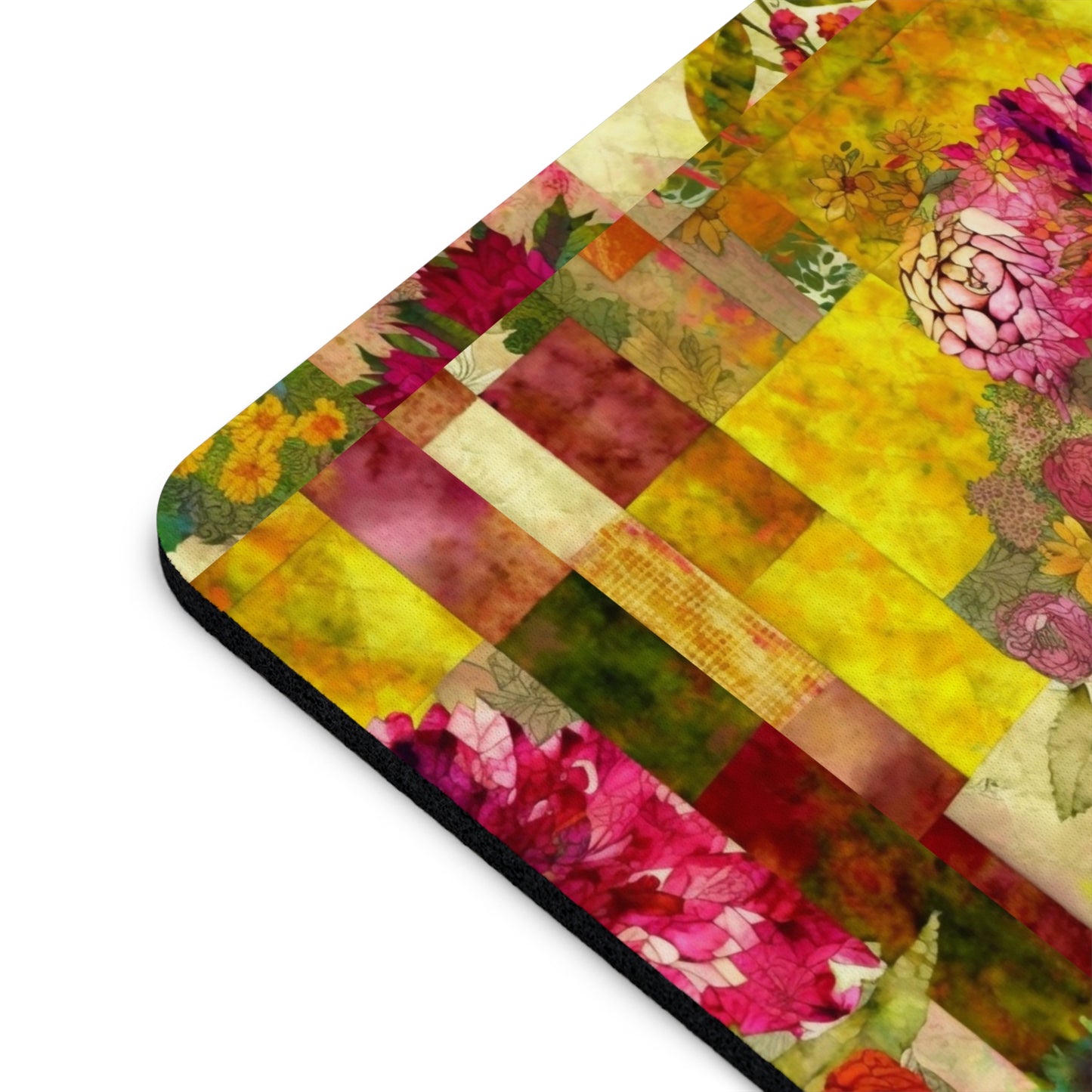 Sunlit Floral Mosaic Collection by Miniaday Designs, LLC. Mouse Pad - Miniaday Designs, LLC.