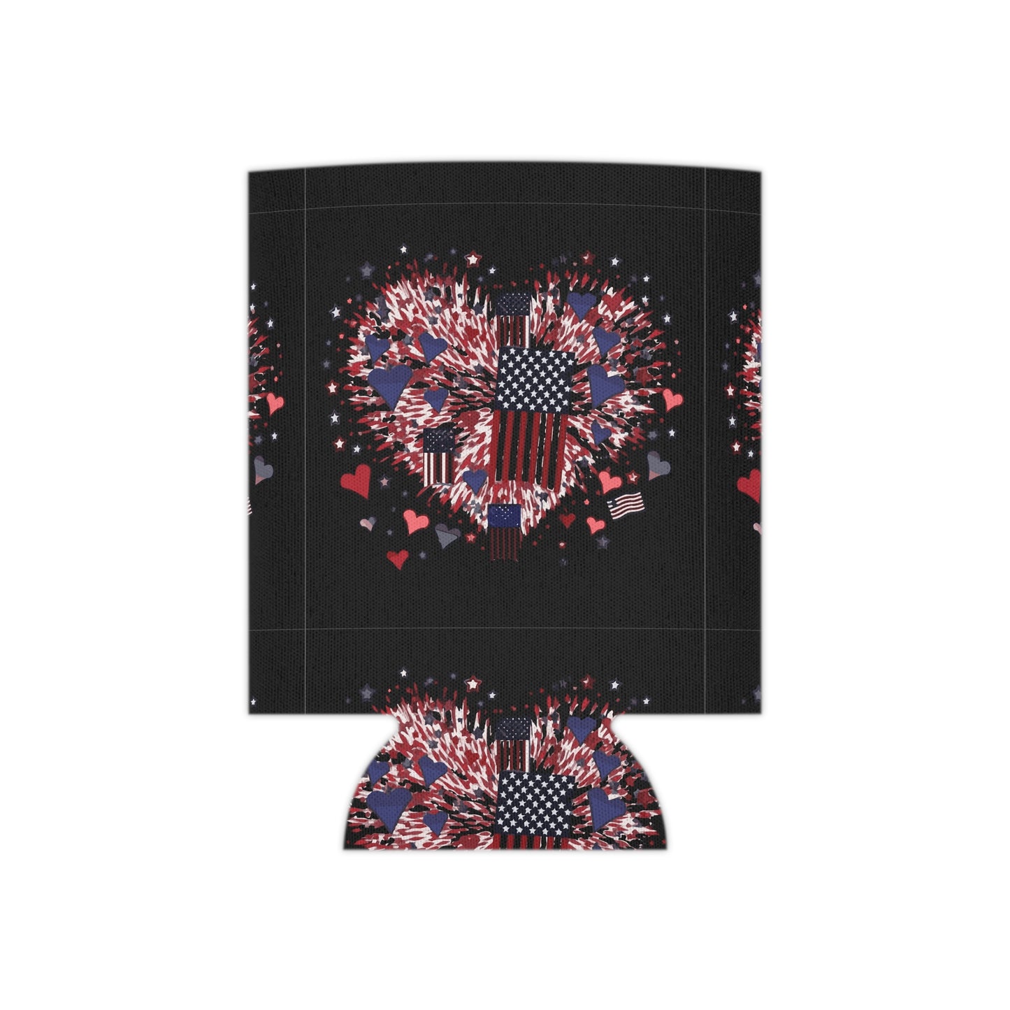 Patriotic Hearts of Valor Collection by Miniaday Designs, LLC. Can Cooler - Miniaday Designs, LLC.