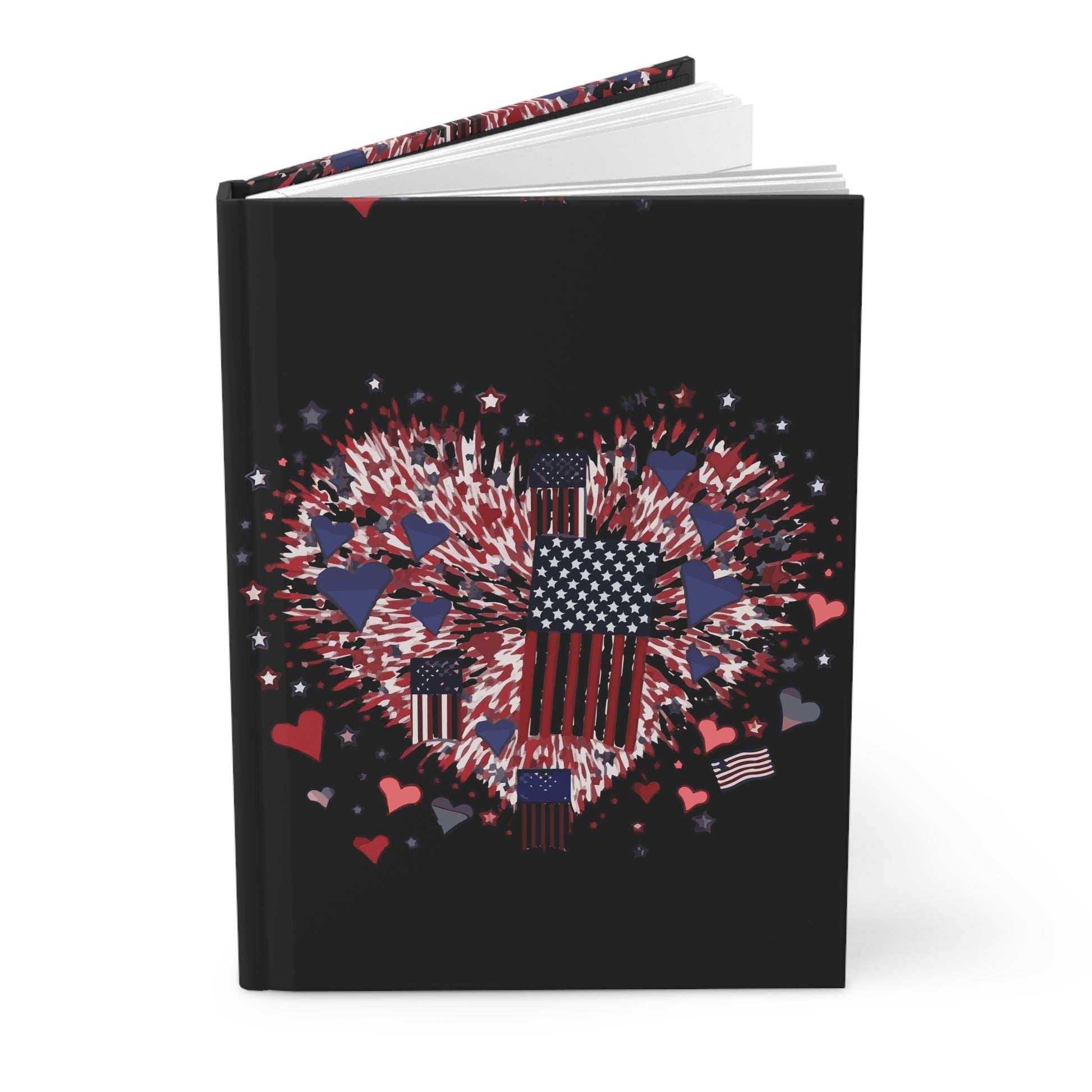 Patriotic Hearts of Valor Collection by Miniaday Designs, LLC. Hardcover Journal Matte - Miniaday Designs, LLC.