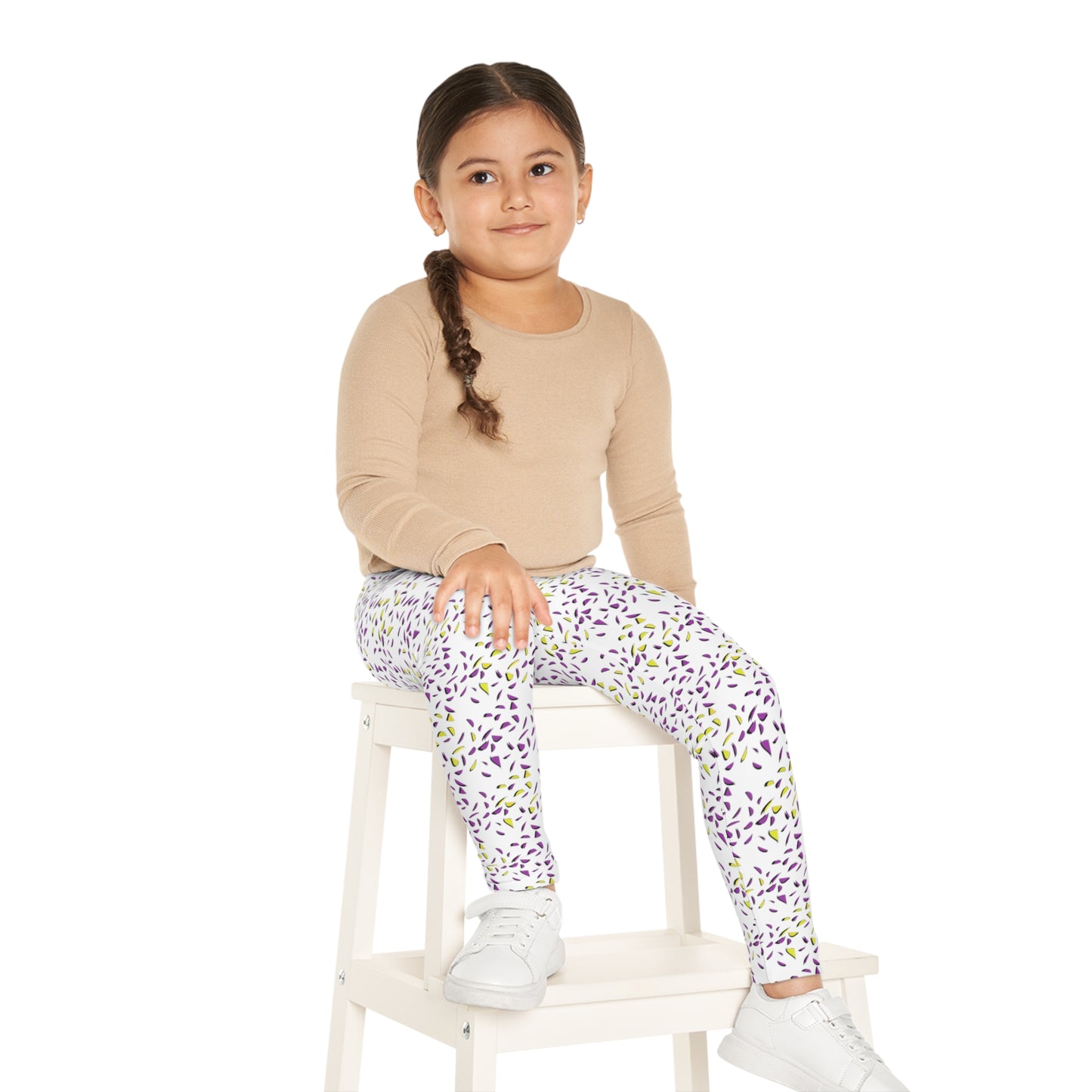 Hexagonal Harmony Collection by Miniaday Designs, LLC. Kids Leggings - Miniaday Designs, LLC.