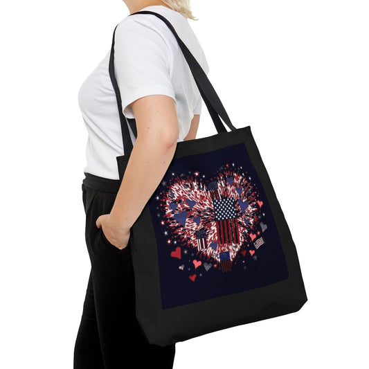 Patriotic Hearts of Valor Collection by Miniaday Designs, LLC. Tote Bag - Miniaday Designs, LLC.