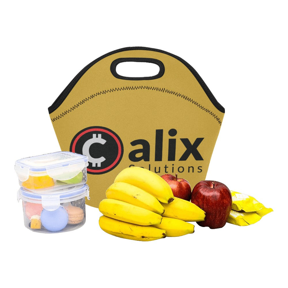 Miniaday Designs Calix Solutions Neoprene Lunch Bag/Small Gold