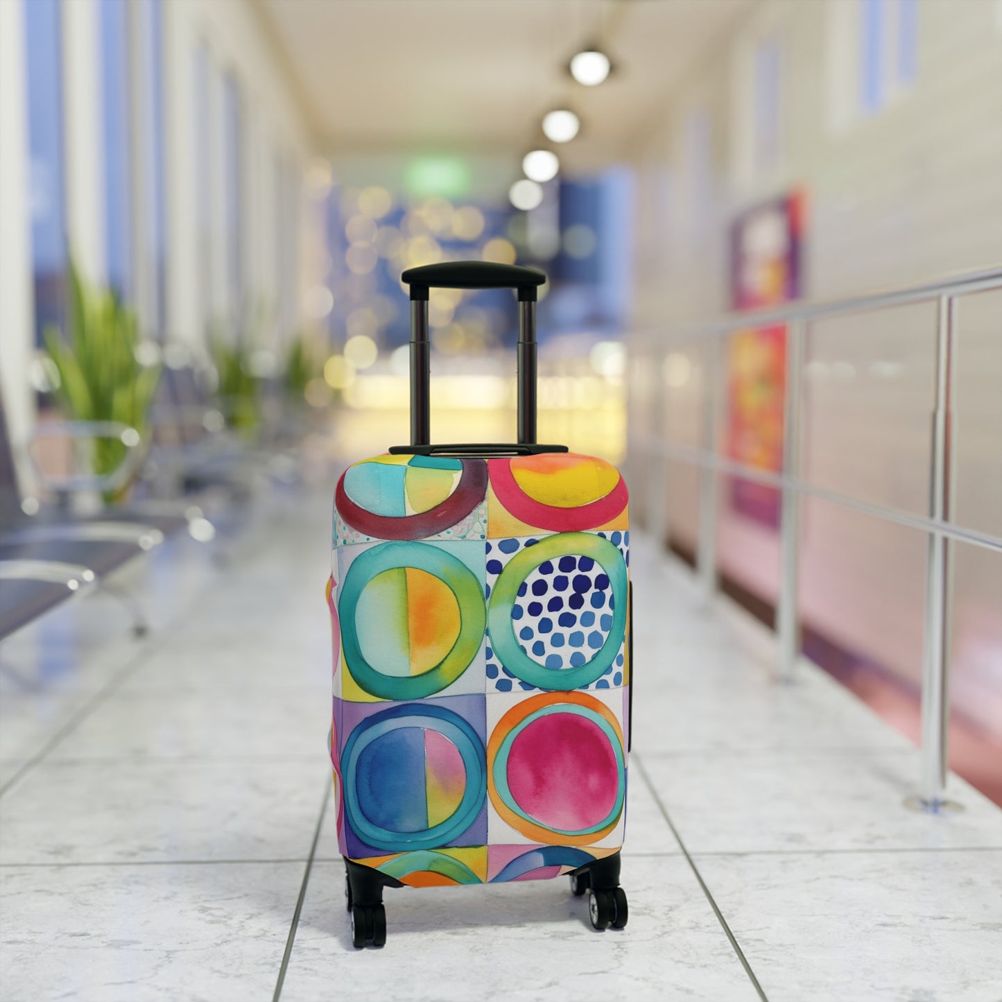 Vibrant Circle Mosaic Collection by Miniaday Designs, LLC. Cover for Luggage - Miniaday Designs, LLC.