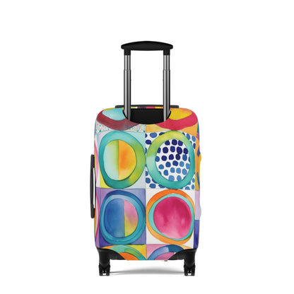 Vibrant Circle Mosaic Collection by Miniaday Designs, LLC. Cover for Luggage - Miniaday Designs, LLC.