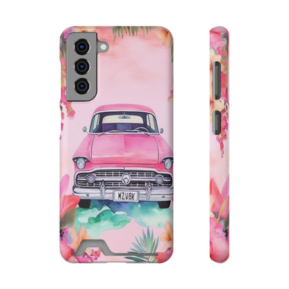 Pink Paradise Roadtrip Collection by Miniaday Designs, LLC. Phone Case With Card Holder - Miniaday Designs, LLC.