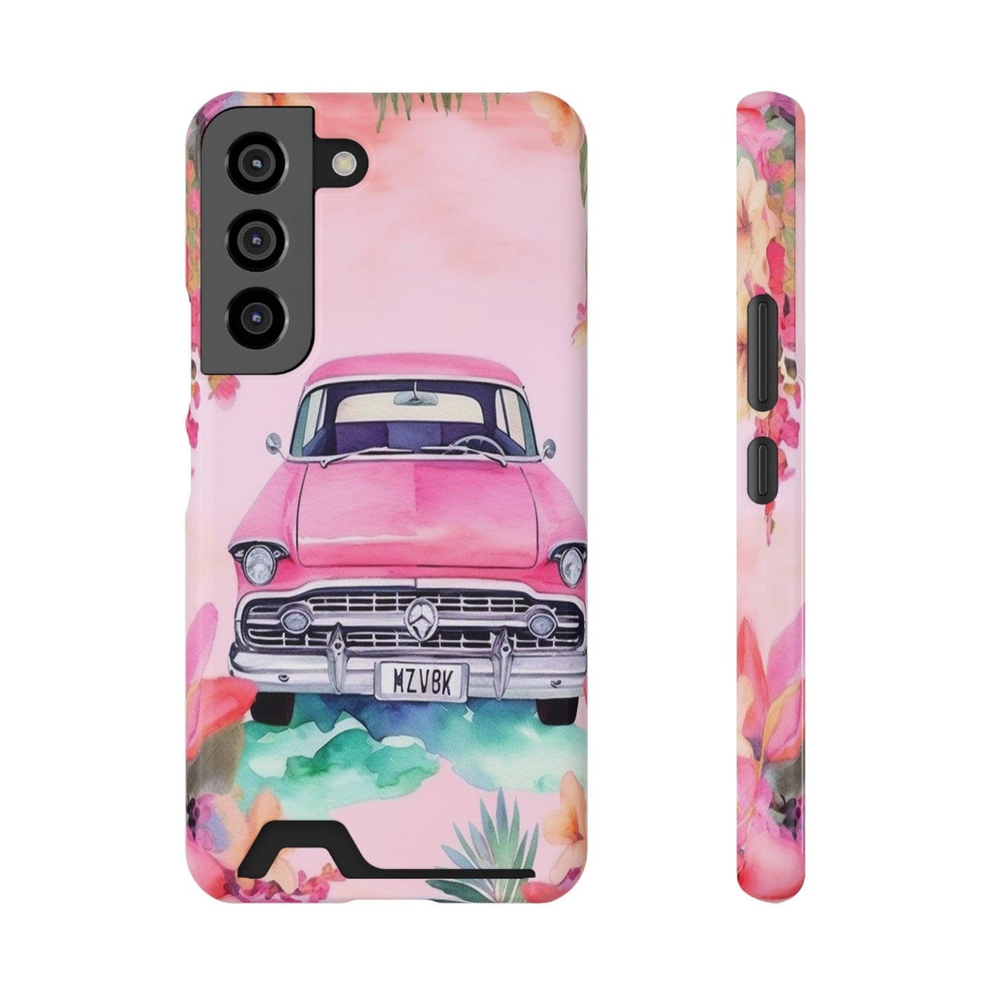 Pink Paradise Roadtrip Collection by Miniaday Designs, LLC. Phone Case With Card Holder - Miniaday Designs, LLC.