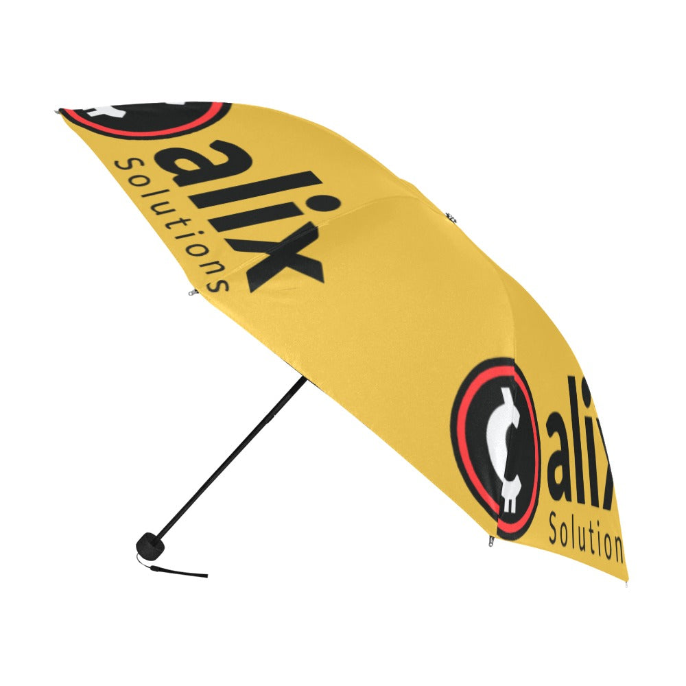 Miniaday Designs Calix Solutions Logo Gold Anti-UV Foldable Umbrella