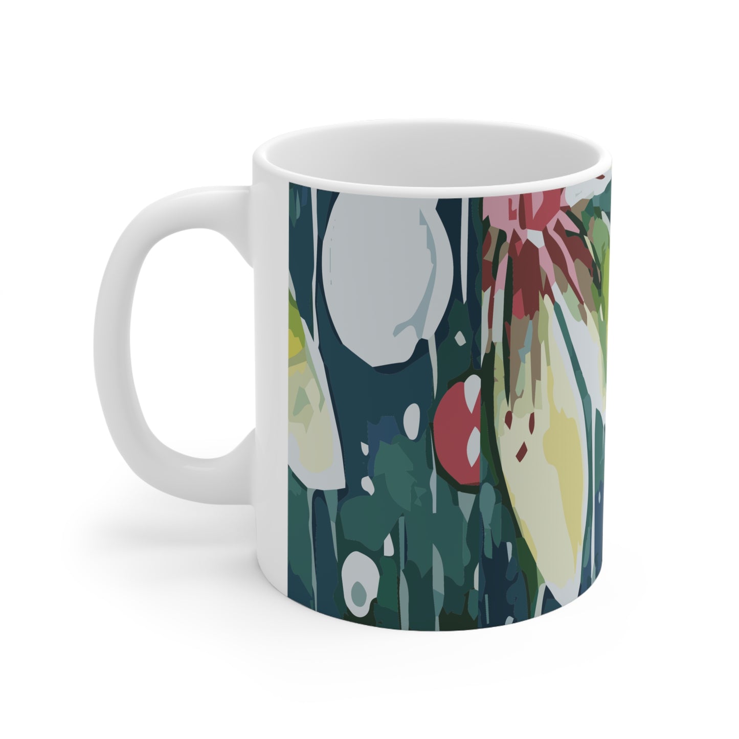 Rain-kissed Lotus Whimsy Collection by Miniaday Designs, LLC.Ceramic Mug 11oz - Miniaday Designs, LLC.