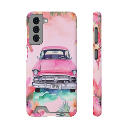 Pink Paradise Roadtrip Collection by Miniaday Designs, LLC. Phone Case With Card Holder - Miniaday Designs, LLC.