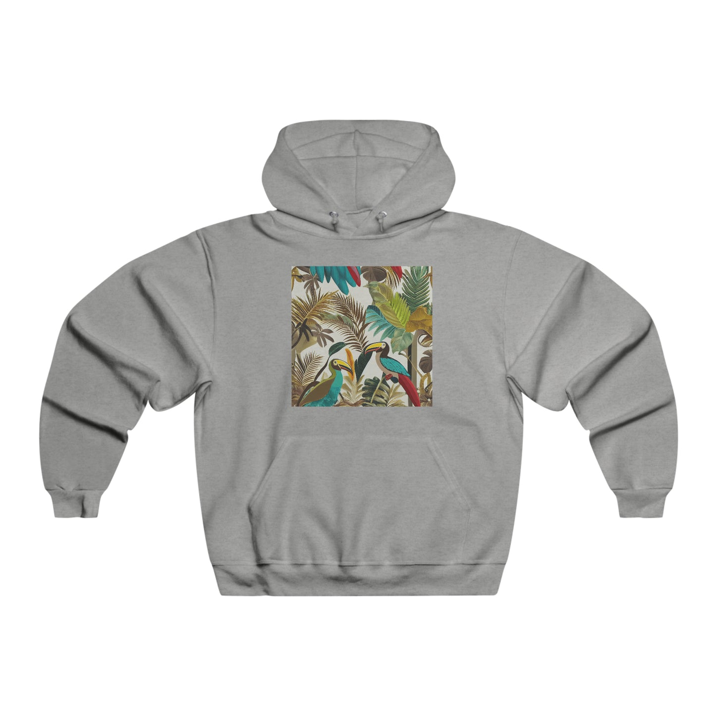 Tropical Toucan Oasis Collection by Miniaday Designs, LLC. Men's NUBLEND® Hooded Sweatshirt - Miniaday Designs, LLC.