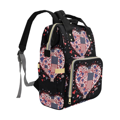 Miniaday Designs Mochila Multifunción Corazones Patrióticos