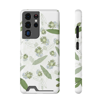 Serene Botanical Harmony Collection by Miniaday Designs, LLC.  Phone Case With Card Holder