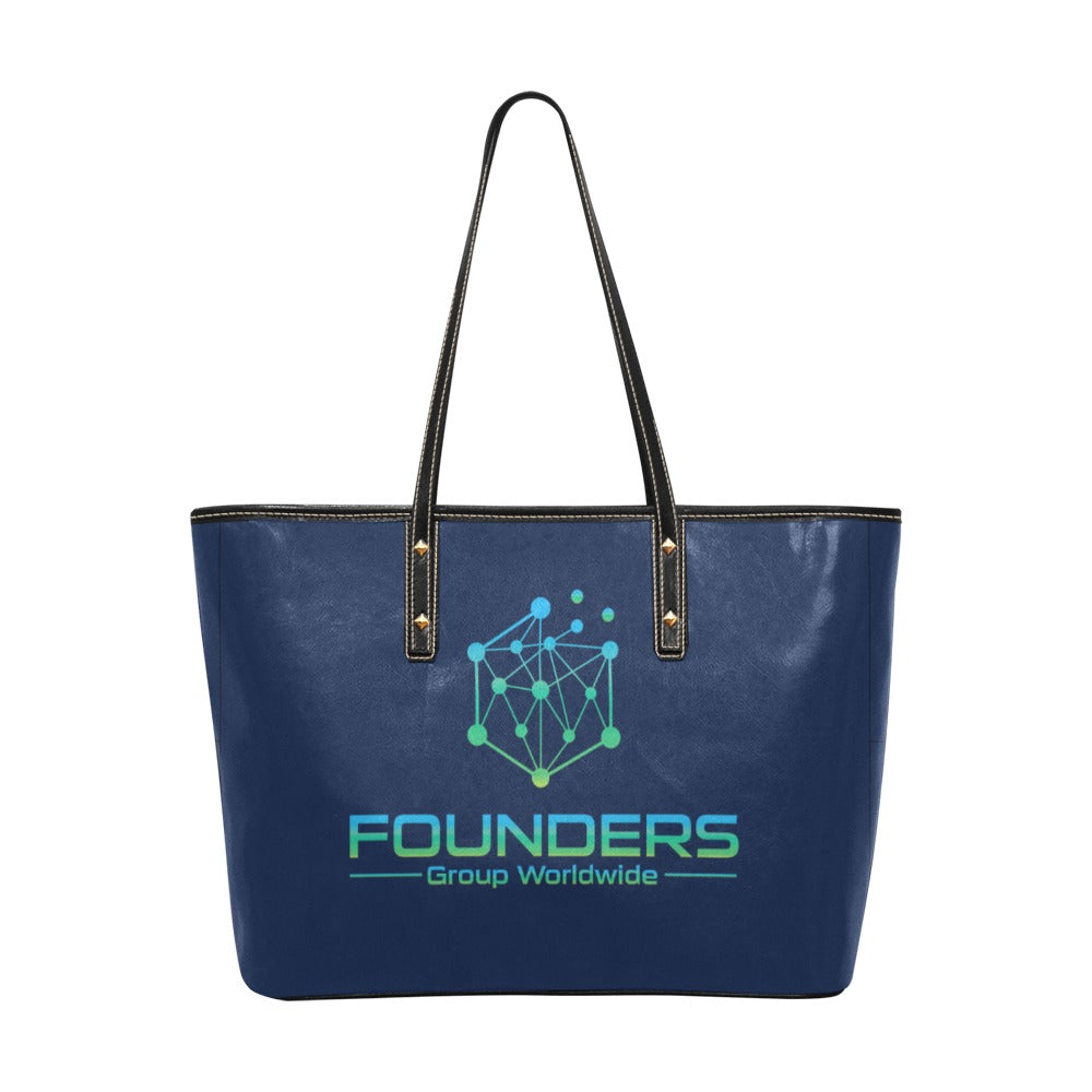 Miniaday Designs Founders Group Bolso Tote Large Chic De Piel Azul Mujer