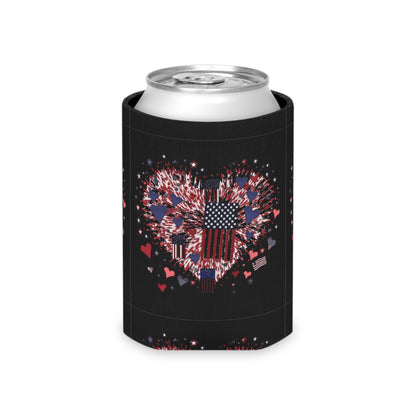 Patriotic Hearts of Valor Collection by Miniaday Designs, LLC. Can Cooler - Miniaday Designs, LLC.