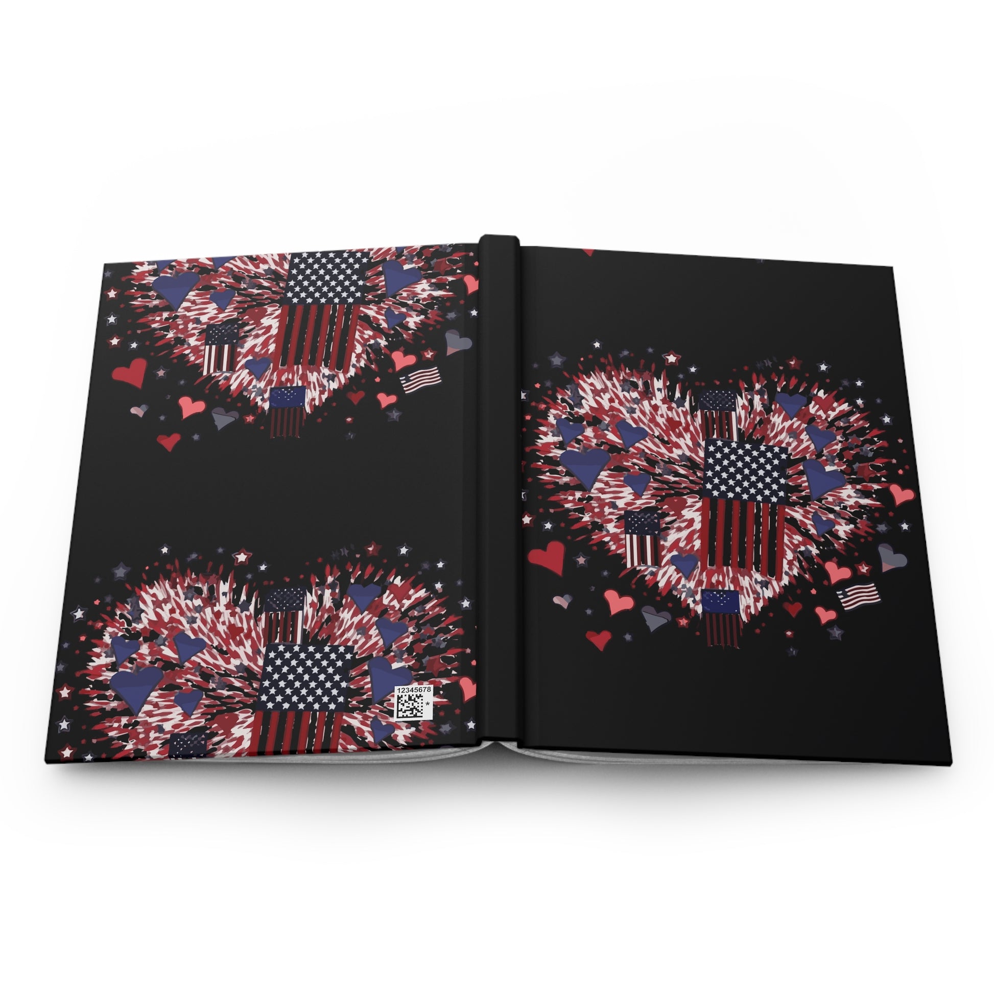 Patriotic Hearts of Valor Collection by Miniaday Designs, LLC. Hardcover Journal Matte - Miniaday Designs, LLC.