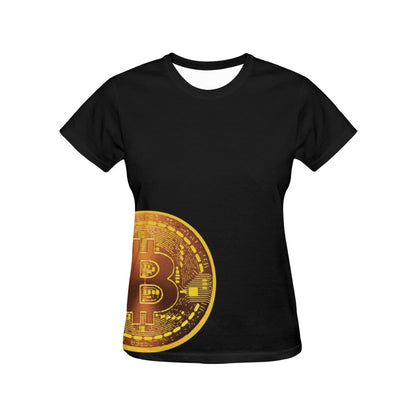 Miniaday Designs Bitcoin Ben Crypto And BTC Women's Shirt  Print T-Shirt for Women (USA Size) (Model T40)