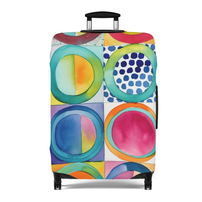 Vibrant Circle Mosaic Collection by Miniaday Designs, LLC. Cover for Luggage - Miniaday Designs, LLC.