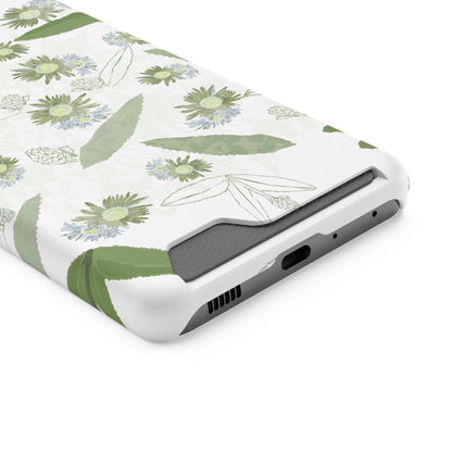 Serene Botanical Harmony Collection by Miniaday Designs, LLC.  Phone Case With Card Holder