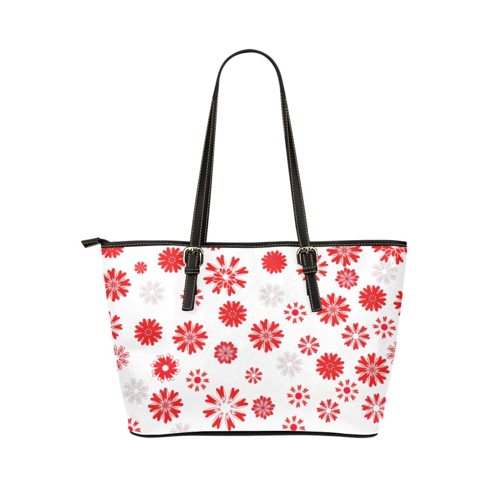 Miniaday Designs Bursts of Red Hearts on White Handbag PU Leather Handbag - Miniaday Designs, LLC.