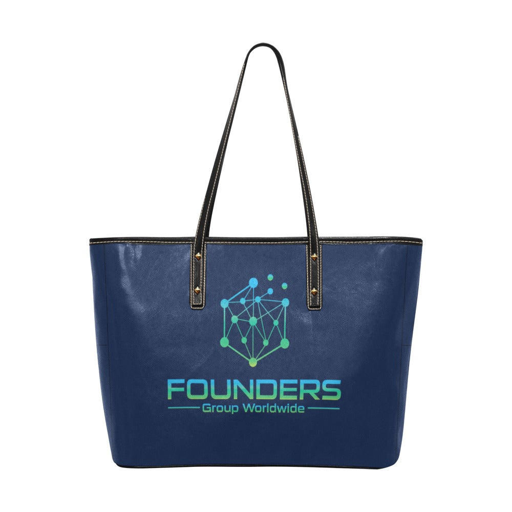 Miniaday Designs Founders Group Bolso Tote Large Chic De Piel Azul Mujer