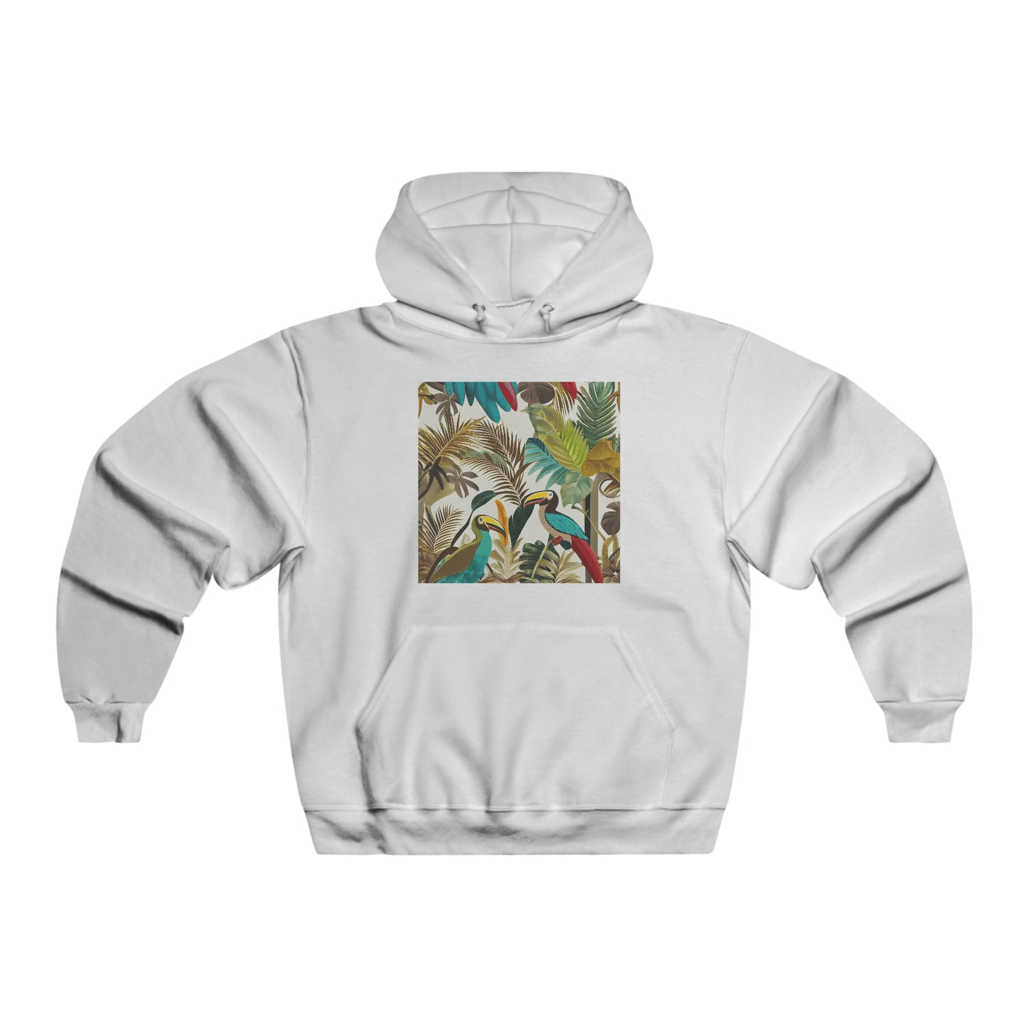 Tropical Toucan Oasis Collection by Miniaday Designs, LLC. Men's NUBLEND® Hooded Sweatshirt - Miniaday Designs, LLC.